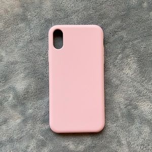 silicone pink iphone X phone case